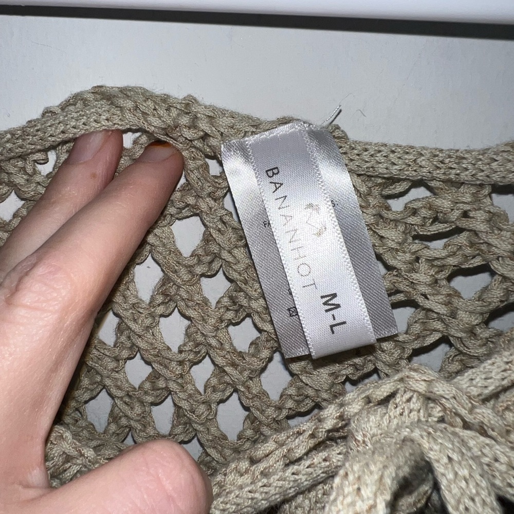 Bananhot Magen Knit Maxi Skirt in Beige Crochet Maxi Skirt M/L - Picture 8 of 13